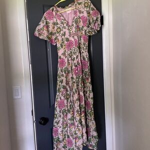 Banjanan Poppy Dress Freyja Flower Lilac Sachet